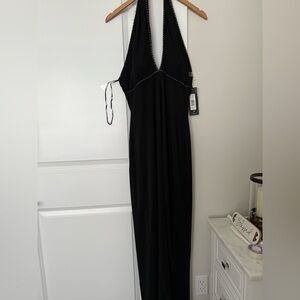 NWT! Chic Black Halter Gown size 8
